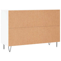 Credenza Bianco Lucido 101,5x35x70 cm in Legno Multistrato 827206