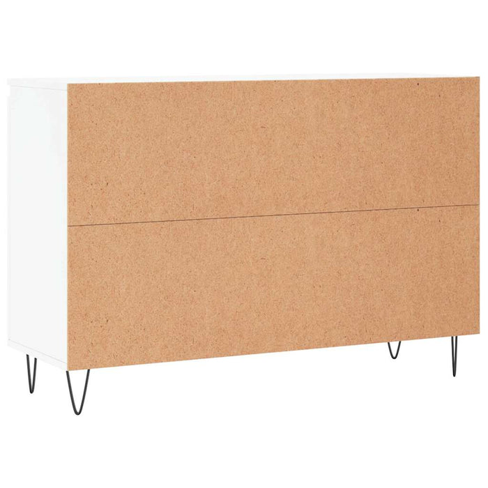 Credenza Bianco Lucido 101,5x35x70 cm in Legno Multistrato 827206