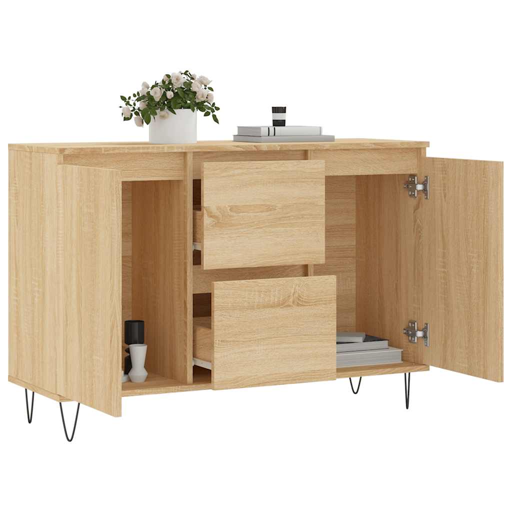 Credenza Rovere Sonoma 101,5x35x70 cm in Legno Multistrato 827207