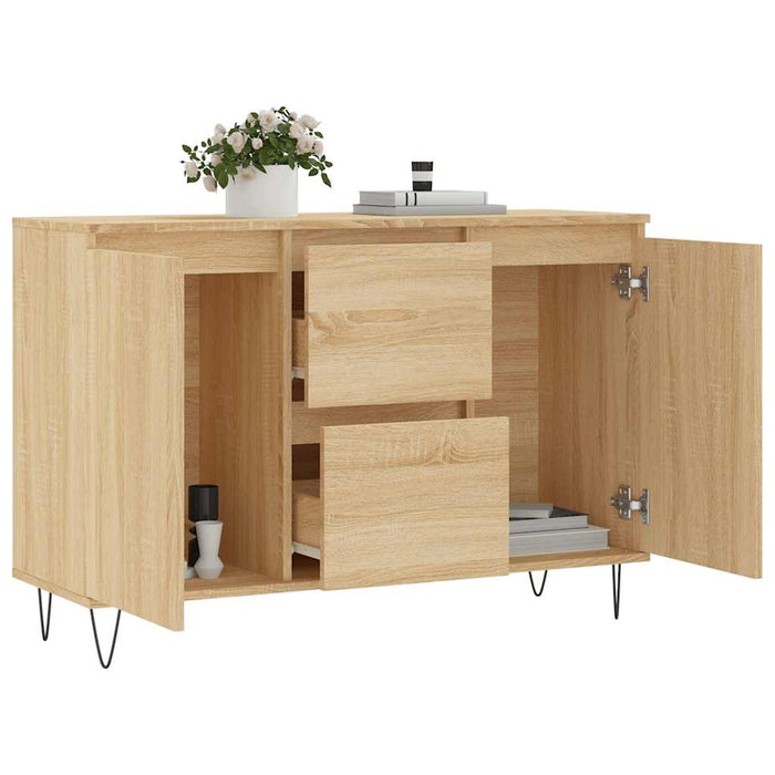 Credenza Rovere Sonoma 101,5x35x70 cm in Legno Multistrato 827207