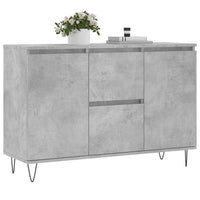 Credenza-Buffet-Armadio da cucina Grigio Cemento 101,5x35x70 cm in Legno Multistrato