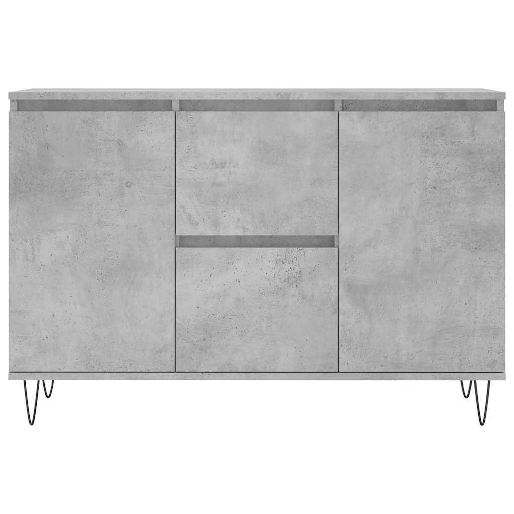 Credenza-Buffet-Armadio da cucina Grigio Cemento 101,5x35x70 cm in Legno Multistrato