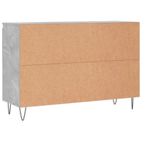 Credenza-Buffet-Armadio da cucina Grigio Cemento 101,5x35x70 cm in Legno Multistrato