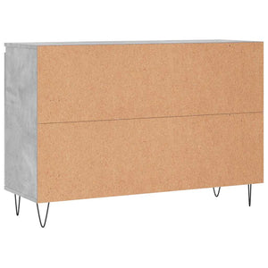 Credenza-Buffet-Armadio da cucina Grigio Cemento 101,5x35x70 cm in Legno Multistrato