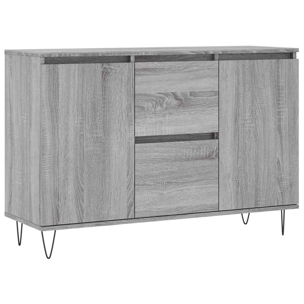 Credenza-Buffet-Armadio da cucina Grigio Sonoma 101,5x35x70 cm in Legno Multistrato