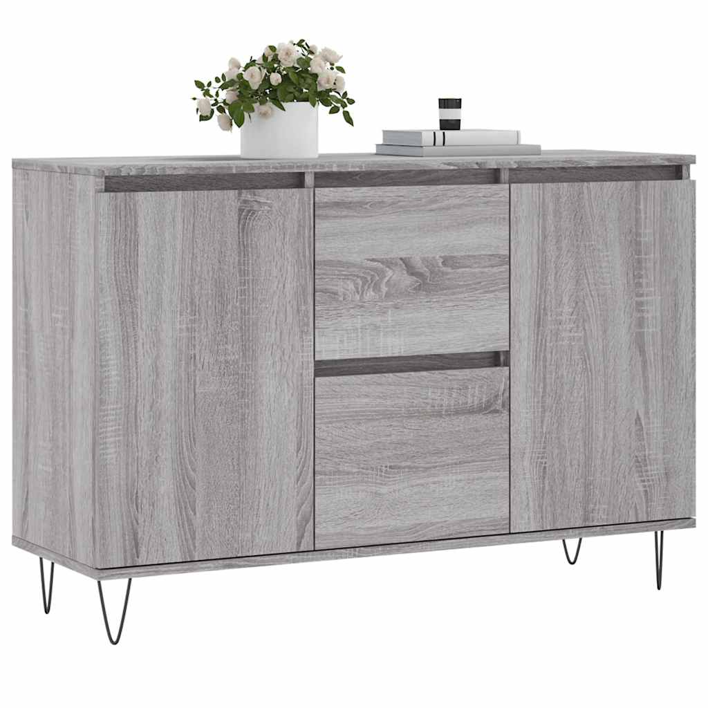 Credenza-Buffet-Armadio da cucina Grigio Sonoma 101,5x35x70 cm in Legno Multistrato