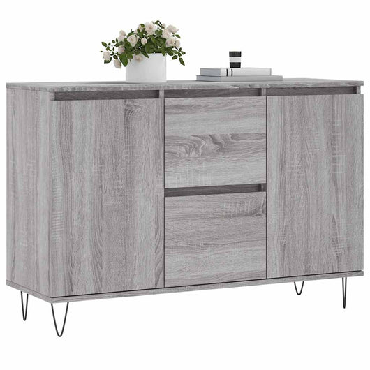 Credenza-Buffet-Armadio da cucina Grigio Sonoma 101,5x35x70 cm in Legno Multistrato
