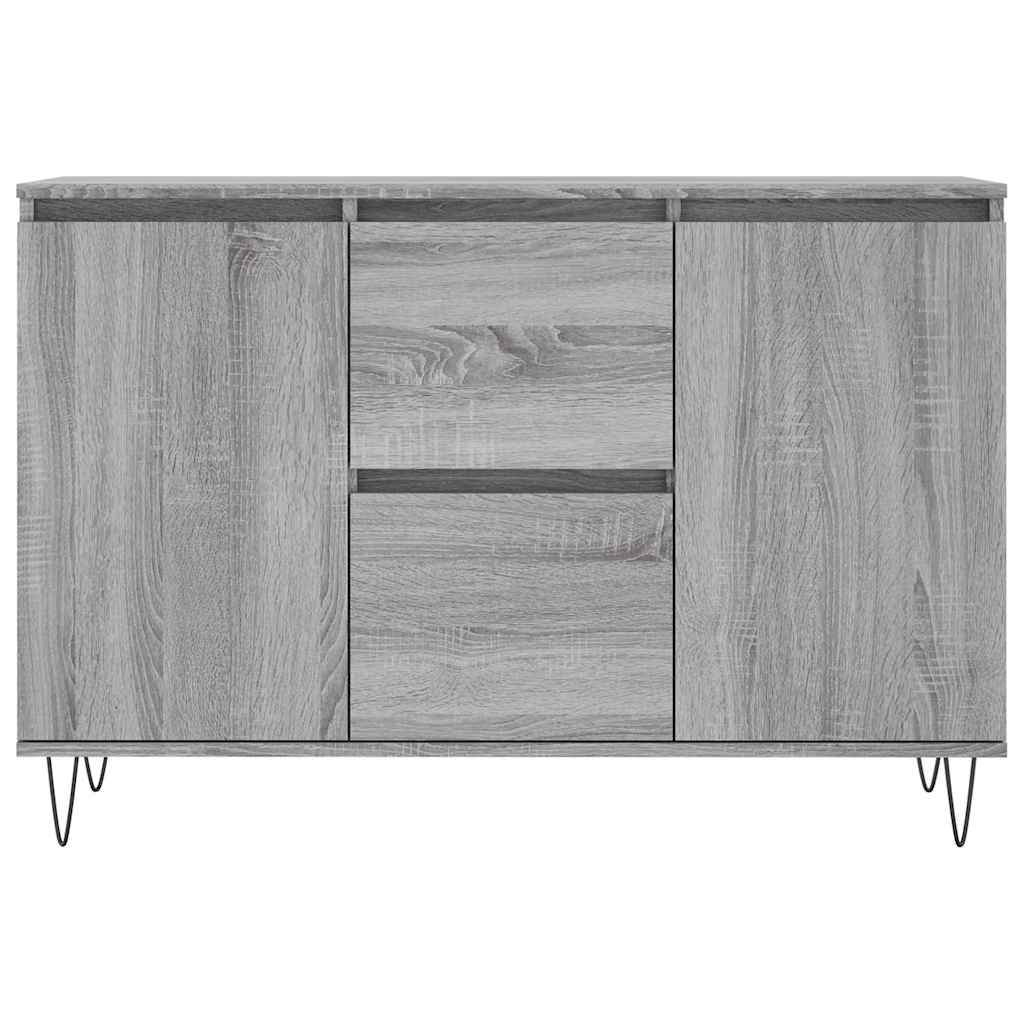 Credenza-Buffet-Armadio da cucina Grigio Sonoma 101,5x35x70 cm in Legno Multistrato