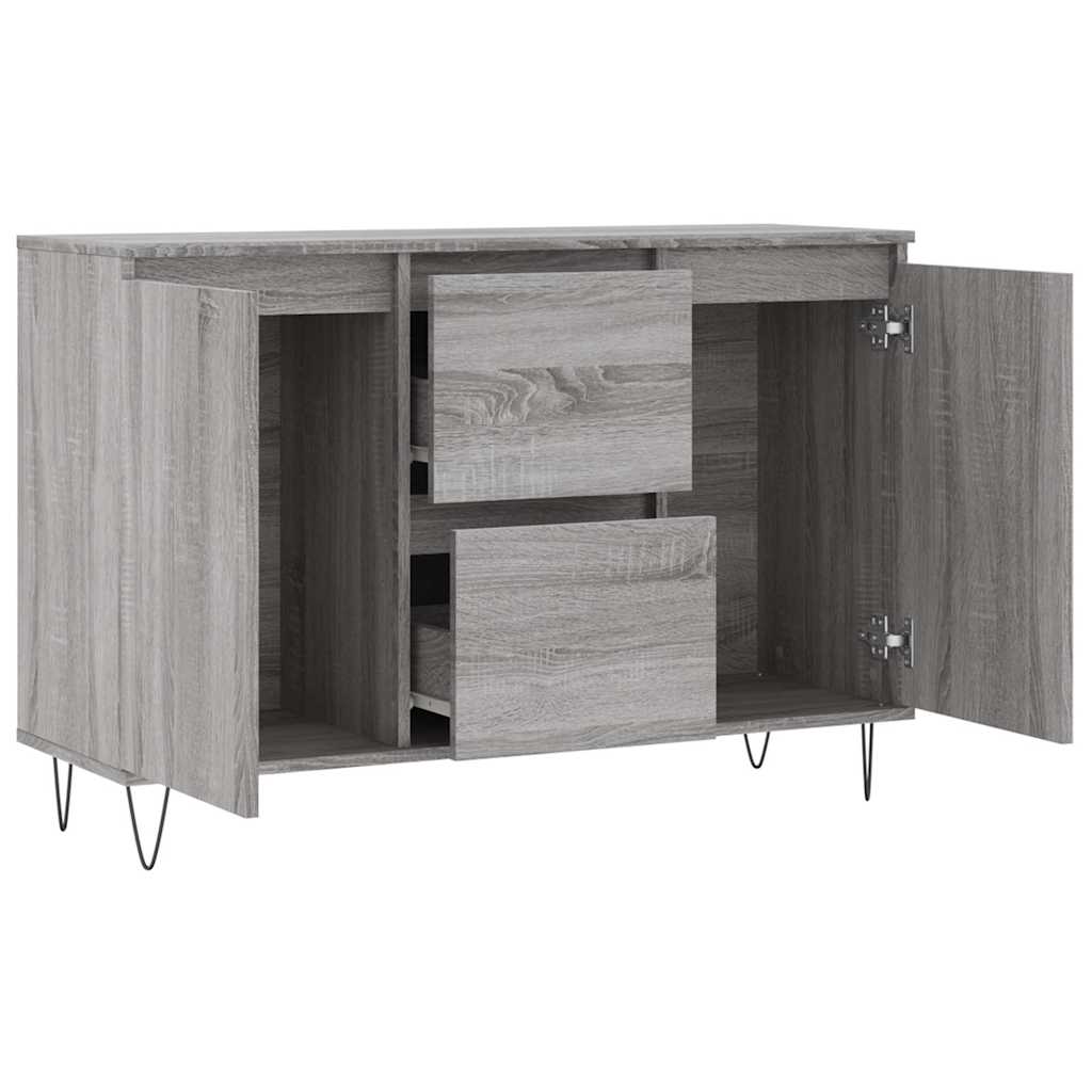 Credenza-Buffet-Armadio da cucina Grigio Sonoma 101,5x35x70 cm in Legno Multistrato