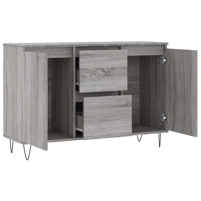 Credenza-Buffet-Armadio da cucina Grigio Sonoma 101,5x35x70 cm in Legno Multistrato
