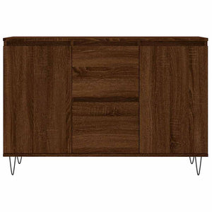 Credenza Rovere Marrone 101,5x35x70 cm in Legno Multistrato 827211