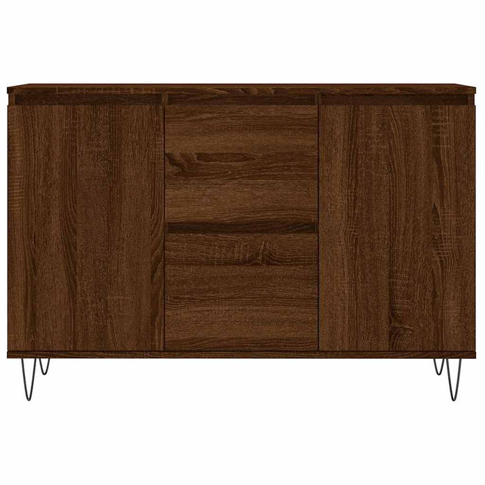 Credenza Rovere Marrone 101,5x35x70 cm in Legno Multistrato 827211