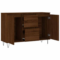 Credenza Rovere Marrone 101,5x35x70 cm in Legno Multistrato 827211