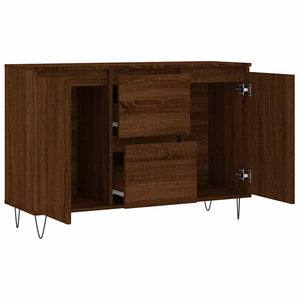 Credenza Rovere Marrone 101,5x35x70 cm in Legno Multistrato 827211