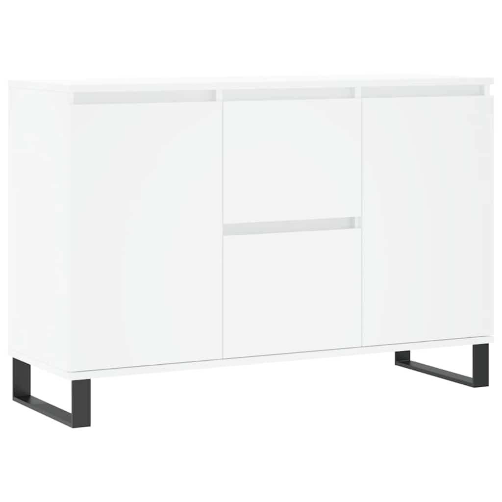 Credenza-Buffet-Armadio da cucina Bianca 101,5x35x70 cm in Legno Multistrato 340298