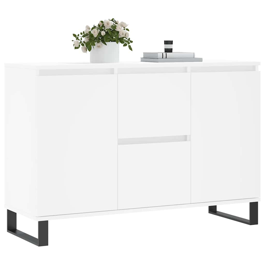 Credenza-Buffet-Armadio da cucina Bianca 101,5x35x70 cm in Legno Multistrato 340298