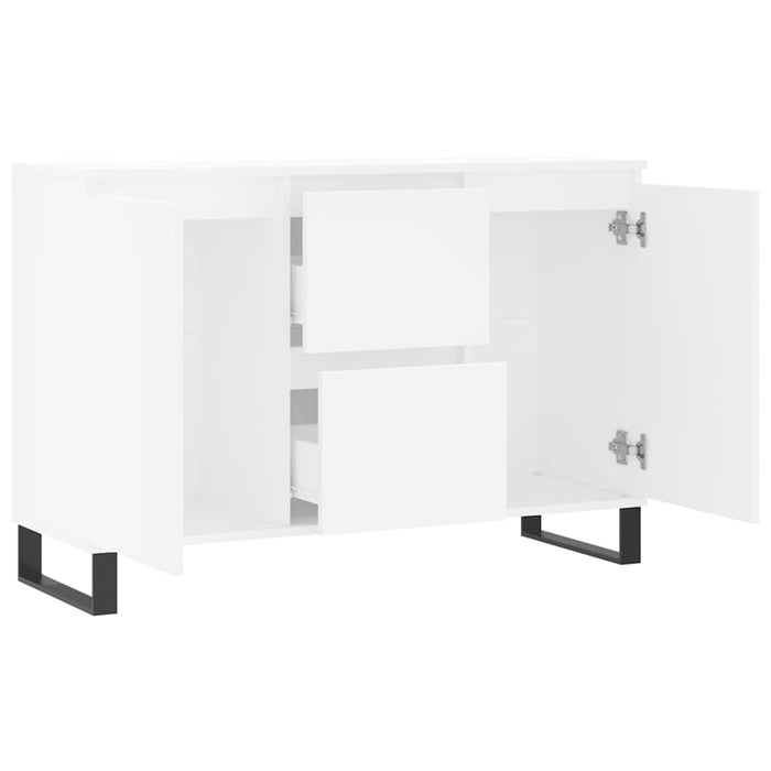 Credenza-Buffet-Armadio da cucina Bianca 101,5x35x70 cm in Legno Multistrato 340298