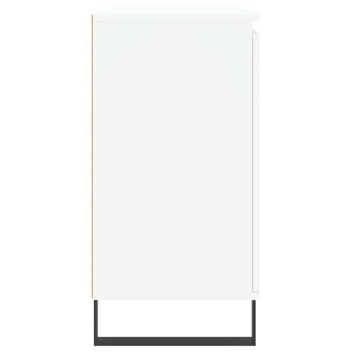 Credenza-Buffet-Armadio da cucina Bianca 101,5x35x70 cm in Legno Multistrato 340298