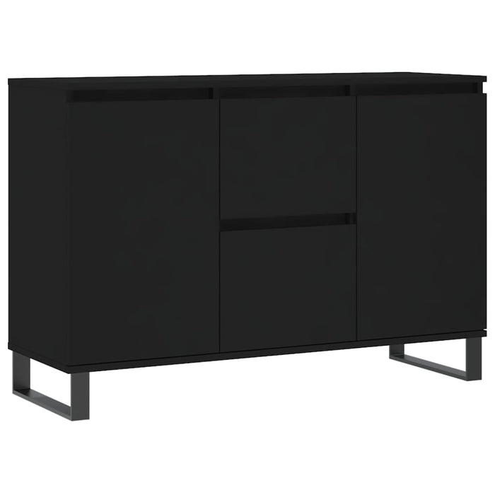 Credenza Nera 104x35x70 cm in Legno Multistrato 827213
