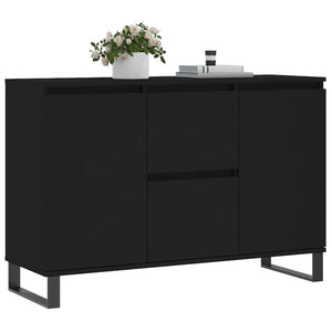 Credenza Nera 104x35x70 cm in Legno Multistrato 827213