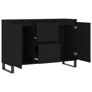 Credenza Nera 104x35x70 cm in Legno Multistrato 827213