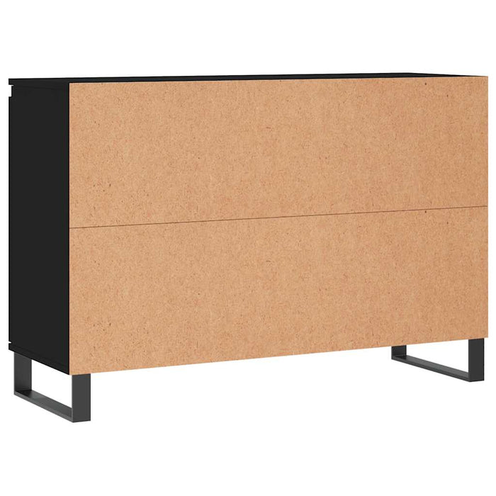 Credenza Nera 104x35x70 cm in Legno Multistrato 827213