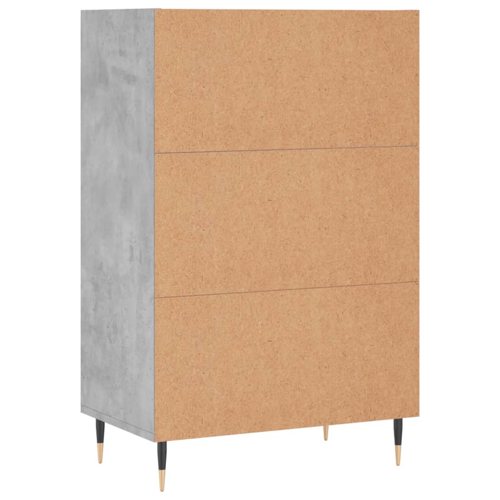 Credenza Grigio Cemento 57x35x90 cm in Legno Multistrato 827224