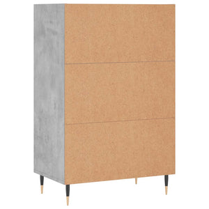 Credenza Grigio Cemento 57x35x90 cm in Legno Multistrato 827224