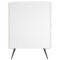 Comodino-Tavolino da notte Bianco 40x35x47,5 cm in Legno Multistrato 117983