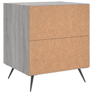 Comodini 2 pz Grigio Sonoma 40x35x47,5 cm in Legno Multistrato 827257