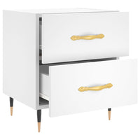 Comodino Bianco 40x35x47,5 cm in Legno Multistrato 827260