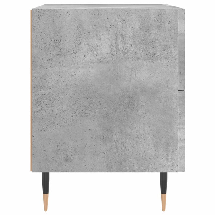 vidaXL Comodino Grigio Cemento 40x35x47,5 cm in Legno Multistrato