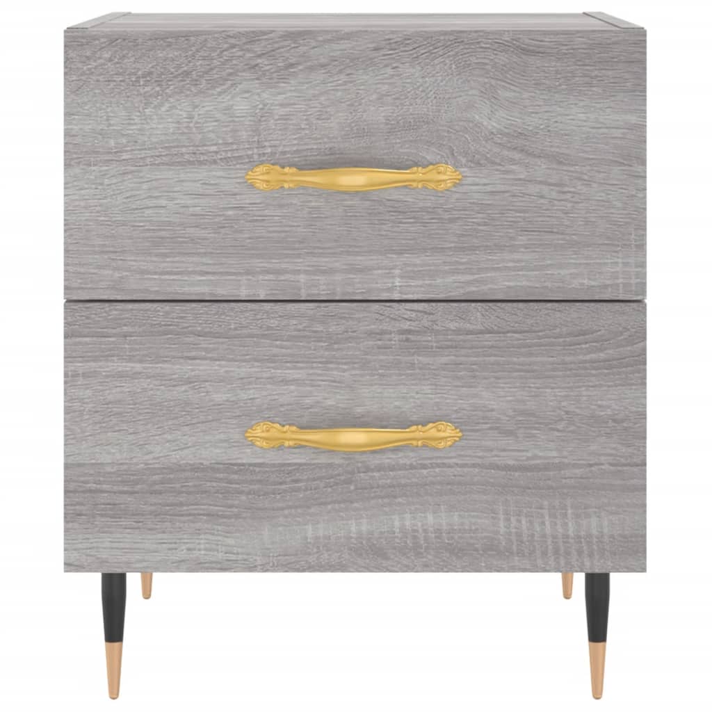 Comodino Grigio Sonoma 40x35x47,5 cm in Legno Multistrato 827272