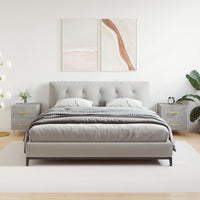 Comodini 2 pz Grigio Cemento 40x35x47,5 cm in Legno Multistrato 827285