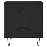 Comodini 2 pz Neri 40x35x47,5 cm in Legno Multistrato 827295