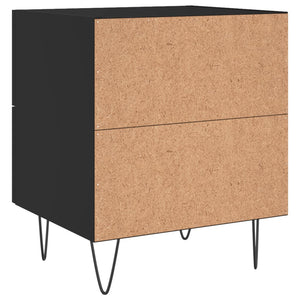 Comodini 2 pz Neri 40x35x47,5 cm in Legno Multistrato 827295