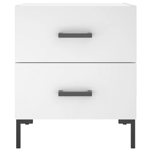 Comodino-Tavolino da notte Bianco 40x35x47,5 cm in Legno Multistrato 508704