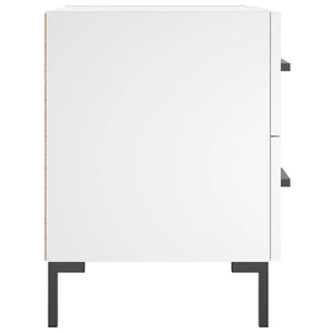 Comodino-Tavolino da notte Bianco 40x35x47,5 cm in Legno Multistrato 508704