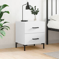 Comodino-Tavolino da notte Bianco 40x35x47,5 cm in Legno Multistrato 508704