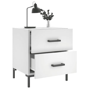 vidaXL Comodini 2 pz Bianchi 40x35x47,5 cm in Legno Multistrato