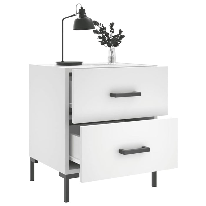 vidaXL Comodini 2 pz Bianchi 40x35x47,5 cm in Legno Multistrato