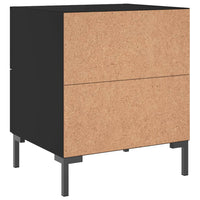 Comodini 2 pz Neri 40x35x47,5 cm in Legno Multistrato 827311