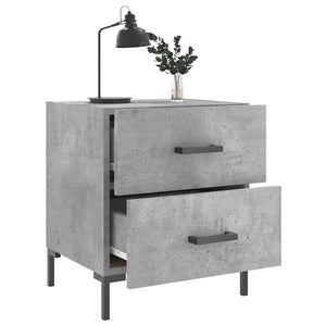 Comodini 2 pz Grigio Cemento 40x35x47,5 cm in Legno Multistrato 827317