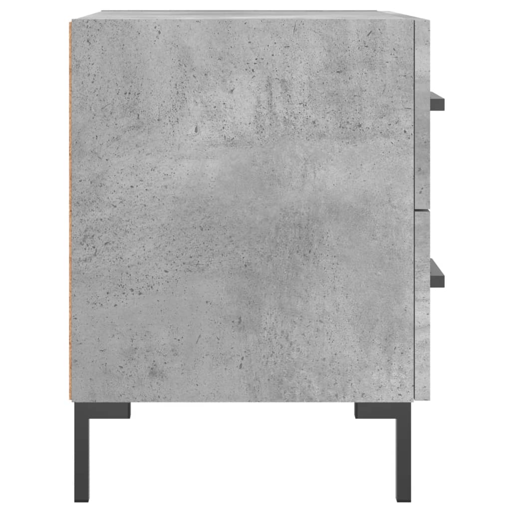 Comodini 2 pz Grigio Cemento 40x35x47,5 cm in Legno Multistrato 827317