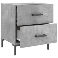 Comodini 2 pz Grigio Cemento 40x35x47,5 cm in Legno Multistrato 827317