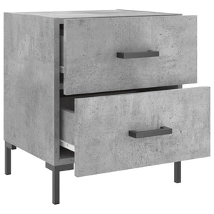Comodini 2 pz Grigio Cemento 40x35x47,5 cm in Legno Multistrato 827317