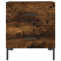 Comodini 2 pz Rovere Fumo 40x35x47,5 cm in Legno Multistrato 827319