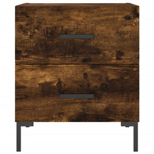 Comodini 2 pz Rovere Fumo 40x35x47,5 cm in Legno Multistrato 827319