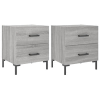 Comodini 2 pz Grigio Sonoma 40x35x47,5 cm in Legno Multistrato 827321