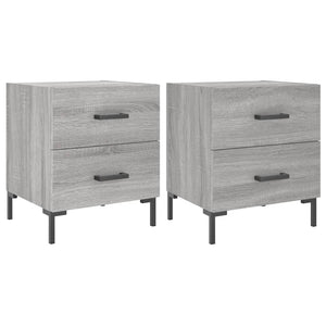 Comodini 2 pz Grigio Sonoma 40x35x47,5 cm in Legno Multistrato 827321